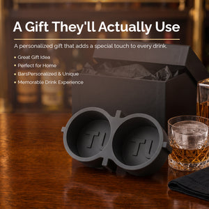 Personalized Custom Silicone Ice Cube Mold 2 Pack Round