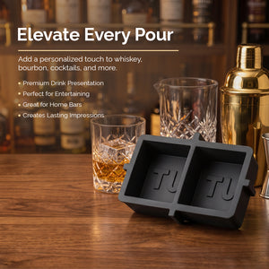 Personalized Custom Silicone Ice Cube Mold 2 Pack Square