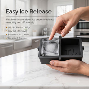 Personalized Custom Silicone Ice Cube Mold 2 Pack Square