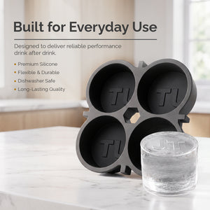 Personalized Custom Silicone Ice Cube Mold 4 Pack Round