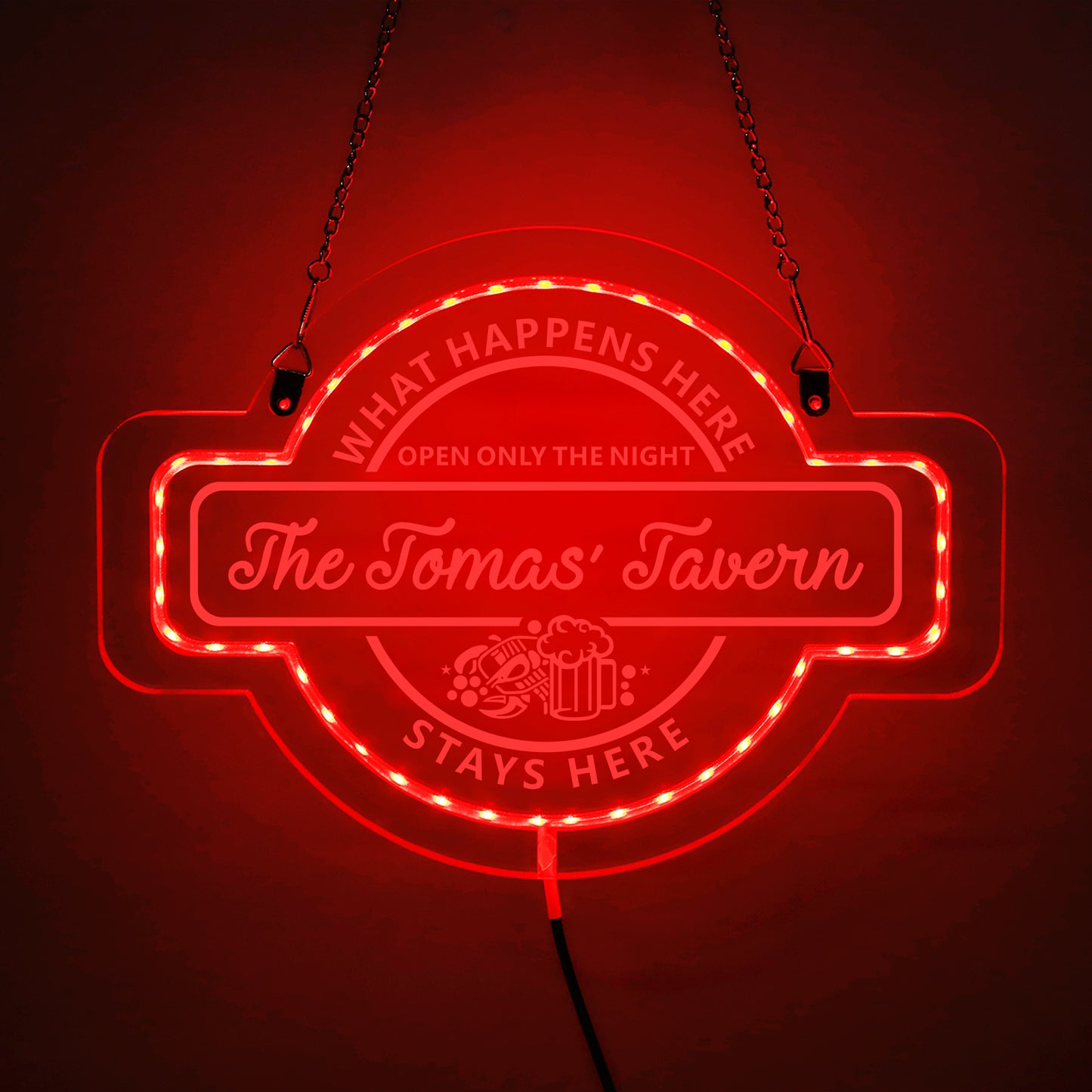 Personalized LED Color Changing Acrylic Tavern Bar Sign
