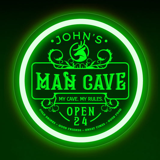 Personalized LED Color Changing Acrylic Man Cave Deer Sign