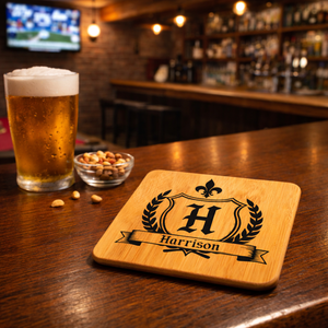 Personalized Bamboo Coaster