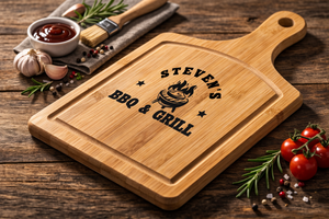 Personalized Bamboo Paddle Cutting Board