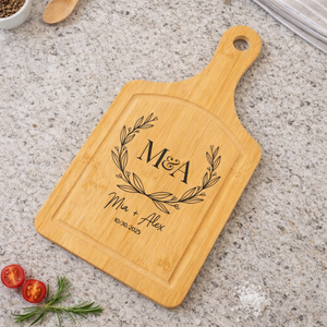 Personalized Bamboo Paddle Cutting Board