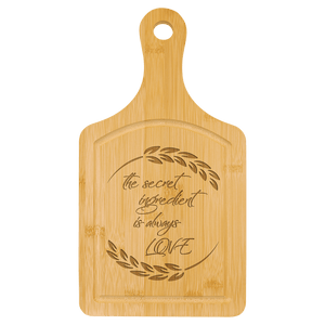 Personalized Bamboo Paddle Cutting Board