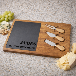 Personalized Cheese Board Set with Three Tools