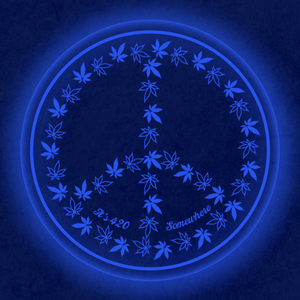 Personalized LED Color Changing Acrylic 420 Peace Sign