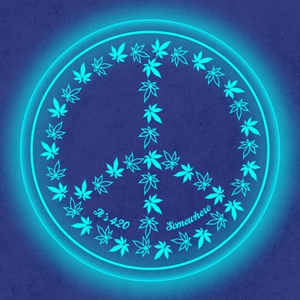 Personalized LED Color Changing Acrylic 420 Peace Sign