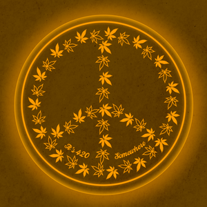 Personalized LED Color Changing Acrylic 420 Peace Sign