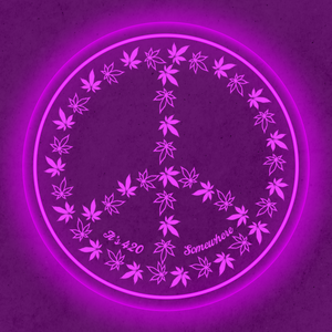 Personalized LED Color Changing Acrylic 420 Peace Sign