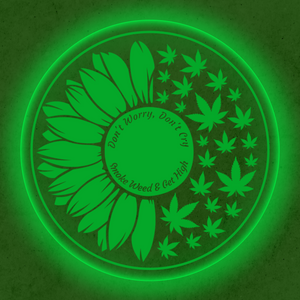 Personalized LED Color Changing Acrylic 420 Sunflower Sign