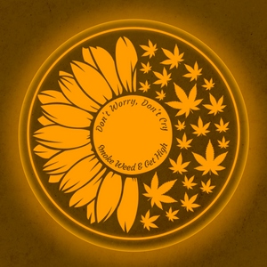 Personalized LED Color Changing Acrylic 420 Sunflower Sign