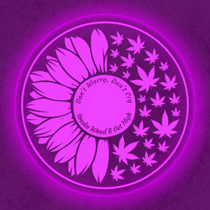 Personalized LED Color Changing Acrylic 420 Sunflower Sign