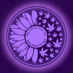 Personalized LED Color Changing Acrylic 420 Sunflower Sign