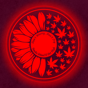 Personalized LED Color Changing Acrylic 420 Sunflower Sign