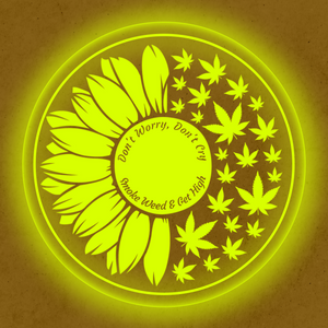 Personalized LED Color Changing Acrylic 420 Sunflower Sign