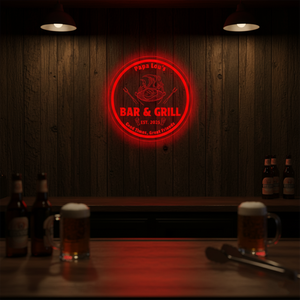 Personalized LED Color Changing Acrylic Beers Bar & Grill Sign