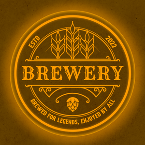 Personalized LED Color Changing Acrylic Brewery Sign