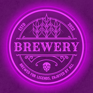 Personalized LED Color Changing Acrylic Brewery Sign
