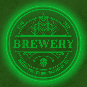 Personalized LED Color Changing Acrylic Brewery Sign