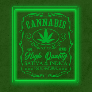 Personalized LED Color Changing Acrylic Cannabis Sign