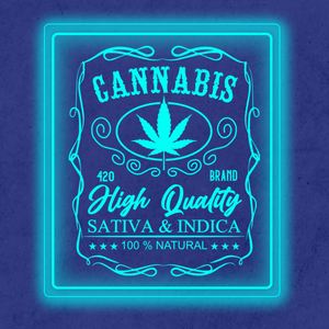 Personalized LED Color Changing Acrylic Cannabis Sign