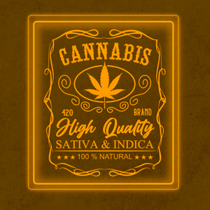 Personalized LED Color Changing Acrylic Cannabis Sign