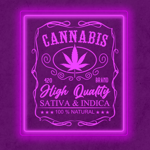 Personalized LED Color Changing Acrylic Cannabis Sign