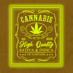 Personalized LED Color Changing Acrylic Cannabis Sign