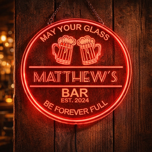 Personalized LED Color Changing Acrylic Double Beer Mug Sign