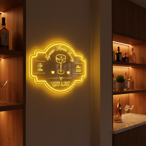 Personalized LED Color Changing Acrylic Espresso Martini Sign
