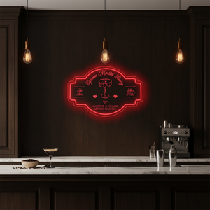 Personalized LED Color Changing Acrylic Espresso Martini Sign