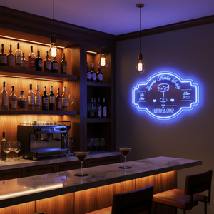 Personalized LED Color Changing Acrylic Espresso Martini Sign