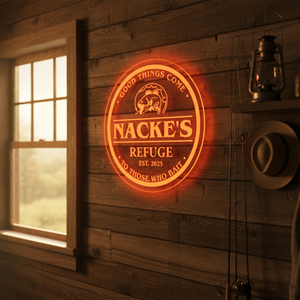 Personalized LED Color Changing Acrylic Fishing Sign