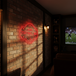 Personalized LED Color Changing Acrylic Football Den Sign