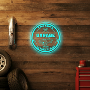 Personalized LED Color Changing Acrylic Garage Pickup Truck Sign