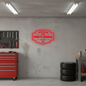 Personalized LED Color Changing Acrylic Garage Sign