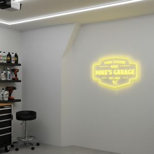 Personalized LED Color Changing Acrylic Garage Sign