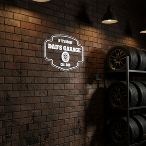 Personalized LED Color Changing Acrylic Garage Tire Sign