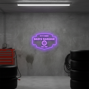 Personalized LED Color Changing Acrylic Garage Tire Sign