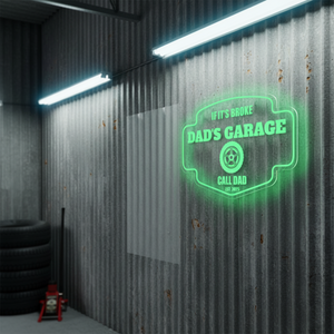 Personalized LED Color Changing Acrylic Garage Tire Sign