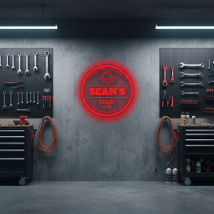 Personalized LED Color Changing Acrylic Garage Wrench Sign