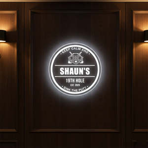 Personalized LED Color Changing Acrylic Golf Clubs Sign