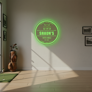 Personalized LED Color Changing Acrylic Golf Clubs Sign