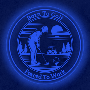 Personalized LED Color Changing Acrylic Golf Work Sign