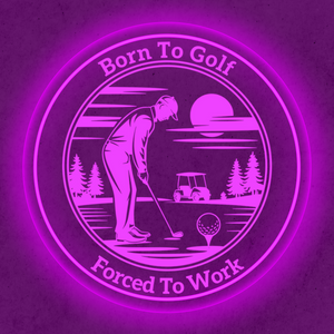 Personalized LED Color Changing Acrylic Golf Work Sign