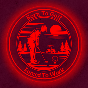 Personalized LED Color Changing Acrylic Golf Work Sign