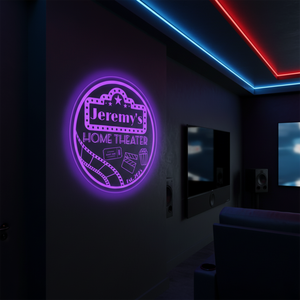 Personalized LED Color Changing Acrylic Home Theater Sign