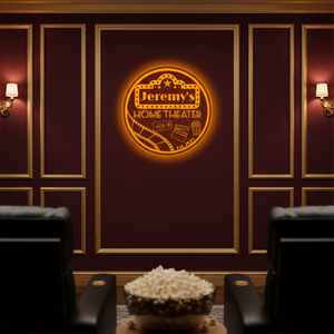 Personalized LED Color Changing Acrylic Home Theater Sign